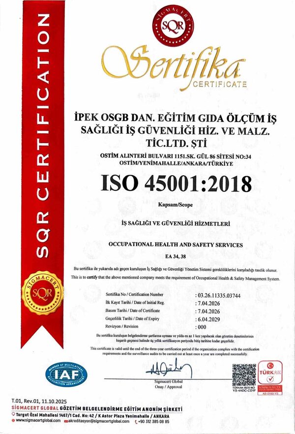 ISO 45001:2018 önizleme